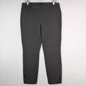NWT J CREW Winnie Pants Women's 10 Dark Gray Ankle Stretch